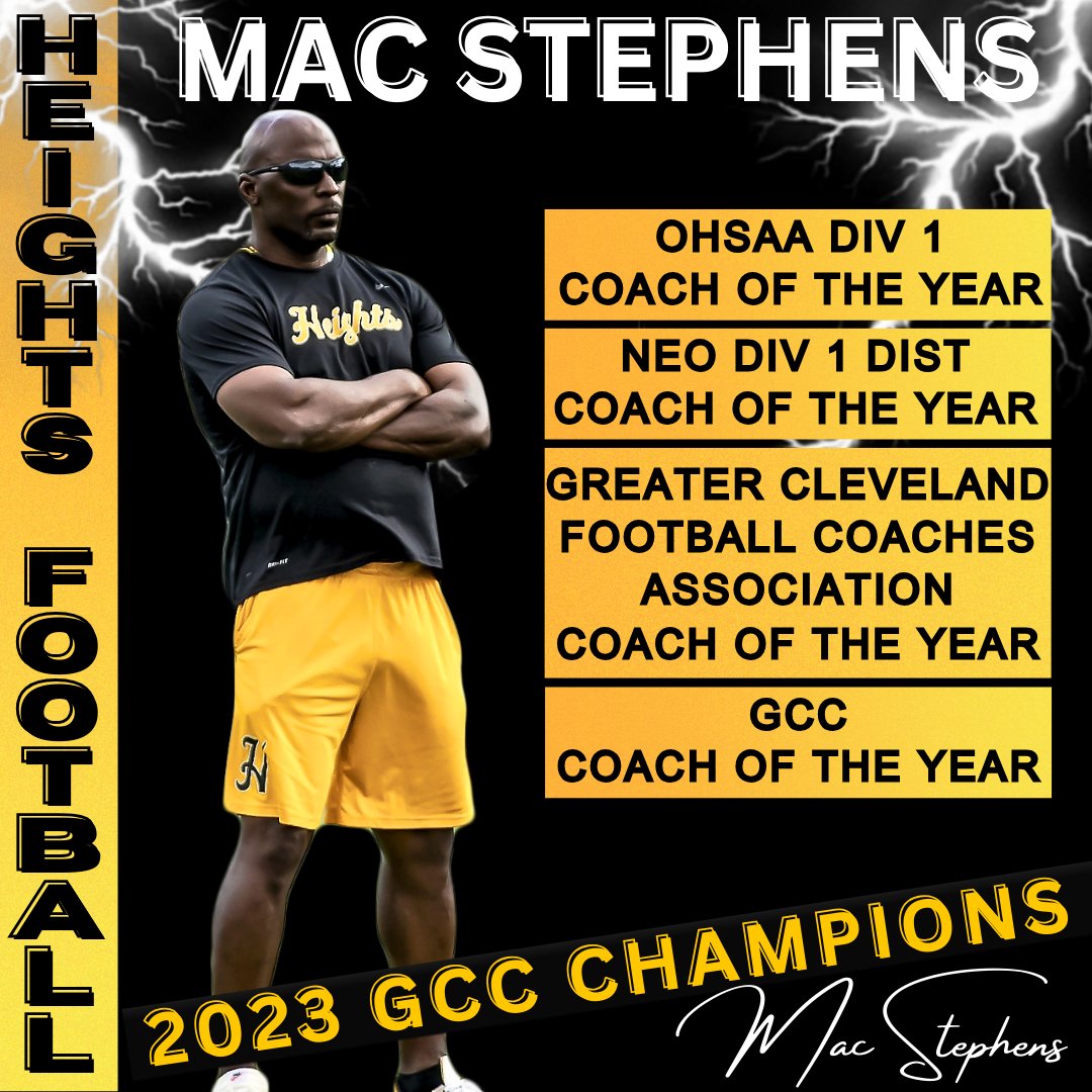 Congratulations to Thee Heights Football Head Coach <a href="/MacStephens/">Mac Stephens</a> on all of your achievements this season.