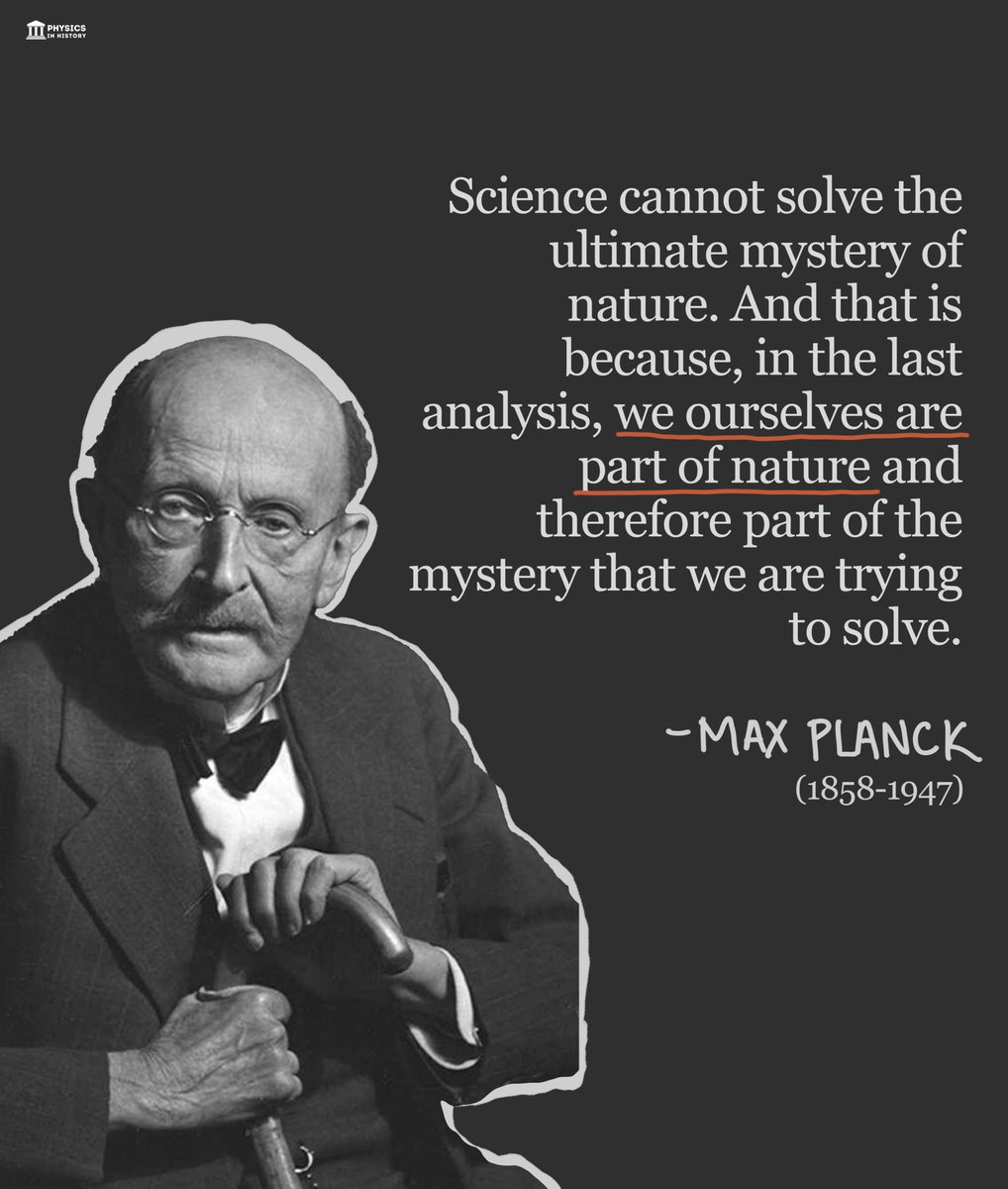 Max Planck on science and mystery ✍️