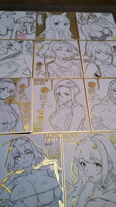 ミニ色紙出来ましたー
明日のコミケで
若干数頒布します 