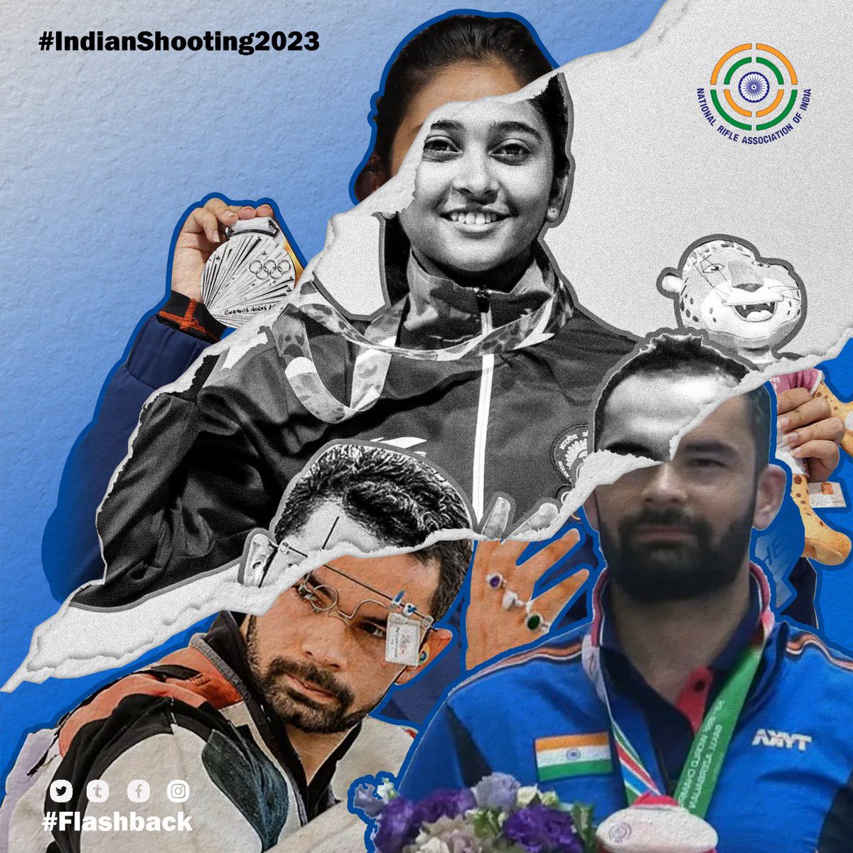 OfficialNRAI's tweet image. 2. 🥇 in air pistol mixed team by @shiva_narwal &amp;amp; @singhesha10 

#Flashback2023