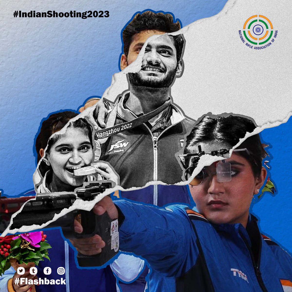 OfficialNRAI's tweet image. 2. 🥇 in air pistol mixed team by @shiva_narwal &amp;amp; @singhesha10 

#Flashback2023