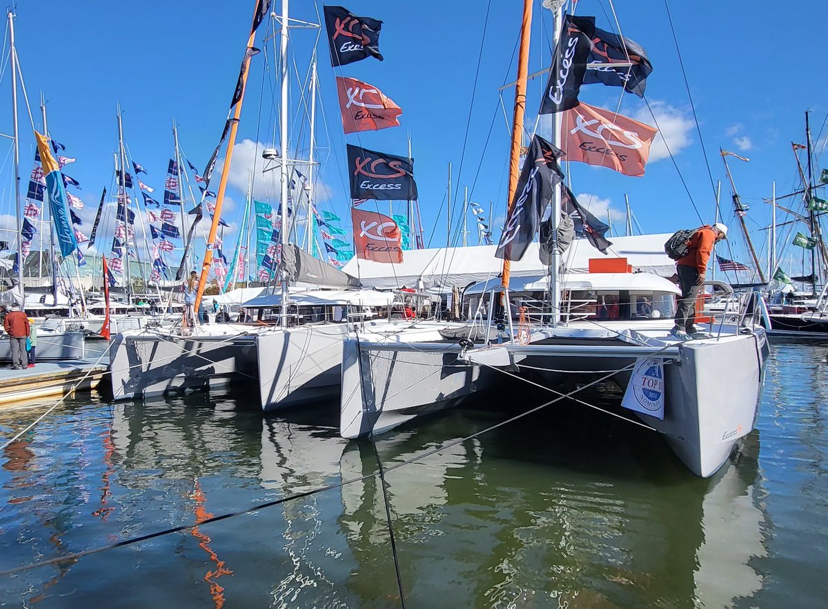 multihullmgr's tweet image. Excess 11 &amp;amp; Excess 14 - A dynamic look, remarkable colors and sophisticated lines
#excesscatamarans #excess11 #excess14 #catamaran