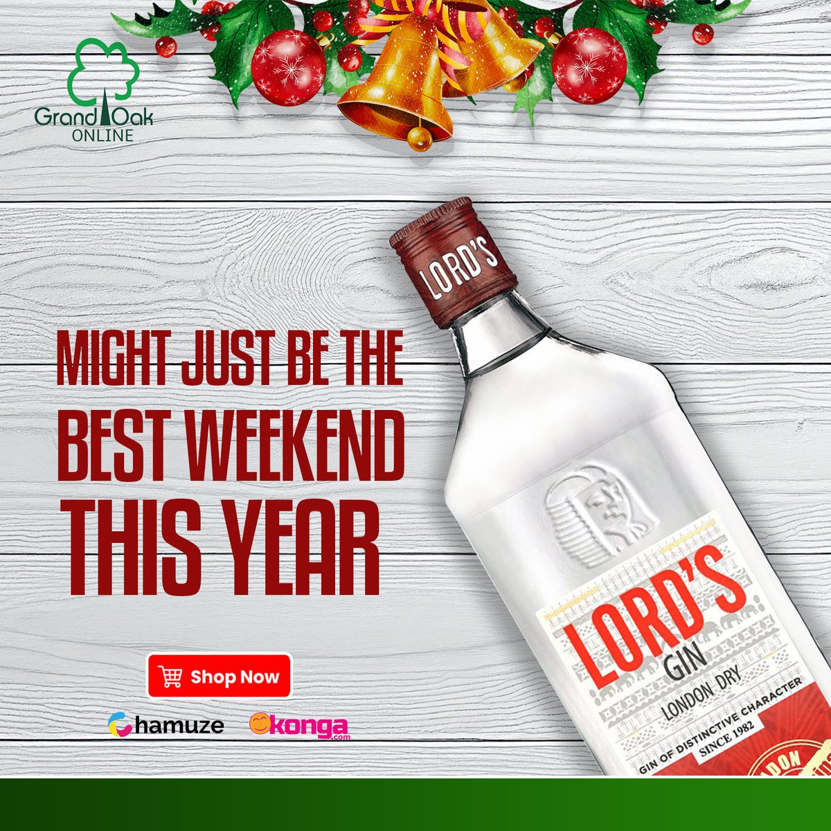 It’s hard to find a better weekend than one that precedes a new year, but there are always friends to share a good bottle of Lord’s Dry Gin with.

Shop Now on Chamuze.com, Jumia and Konga or tap the link in the bio @grandoakonline
@lordsgin_ng