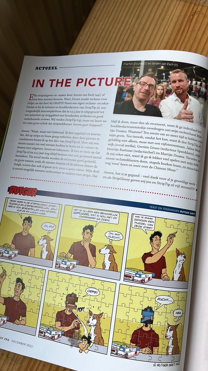 Interviewtje in de prachtige <a href="/StripGlossy1/">StripGlossy</a>