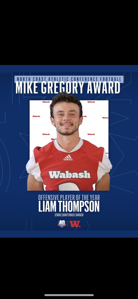 Tonyrazz03's tweet photo. Fired up to coach Wabash QB Liam Thompson for NFL Draft Prep. The dual threat QB owns numerous records including conference all time career total offense. Why he has a draft grade for majority of nfl teams. 1 of best QBs in D3 history either won or was up for every award at that level and was a 3x Manning Passing Academy participant and winner of throwing challenge. Welcome to the TEST Football family! @TEST_Football @liam_thompson2 @mpa_info @WabashFB