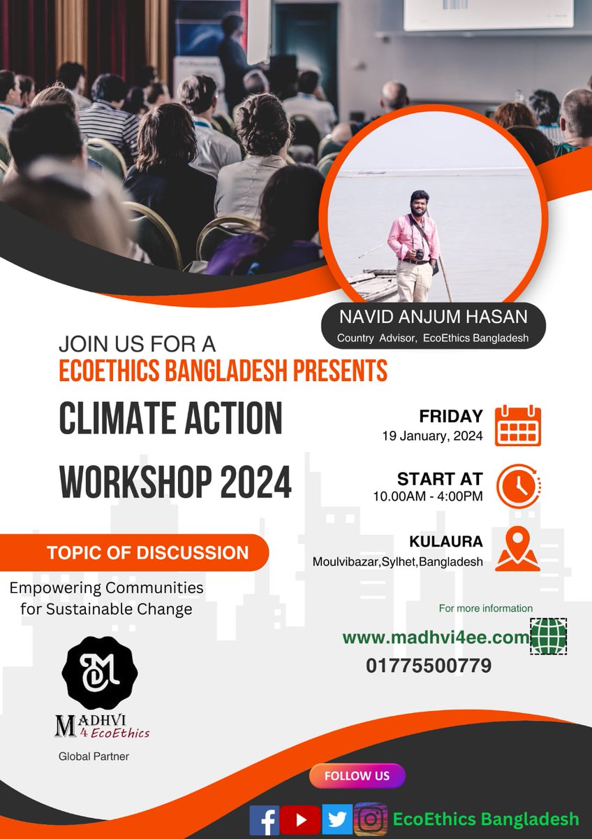 Join us for a transformative journey towards climate action! 🌍 Excited to collaborate with Madhvi4EcoEthics as our global partner for the upcoming EcoEthics Bangladesh Climate Action event.  #ClimateActionNow #EcoEthicsBangladesh #Madhvi4EcoEthics