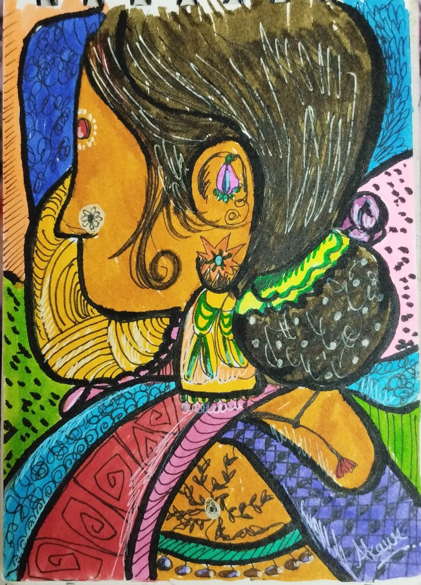 Indian Woman Abstract
#drawings #Abstract #abstractpainting #artgallery #artists #ArtistOnTwitter #loveforart #draw #brushtippen #camlin #stationery #beautiful #woman #womanpainting #worldofcolours #SimpleNFT #nftart #artcommunity