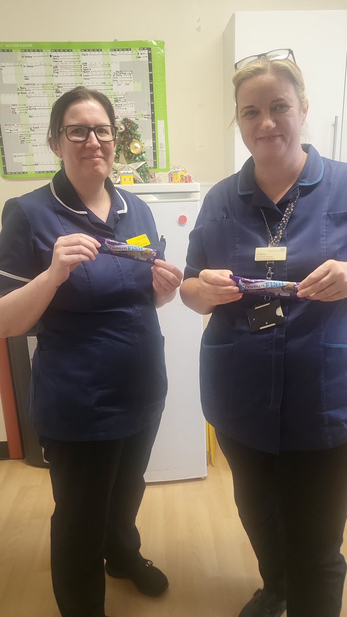 Massive thank you and chocolate fish to site team Laura and Jo who covered Christmas day @NGHnhstrust