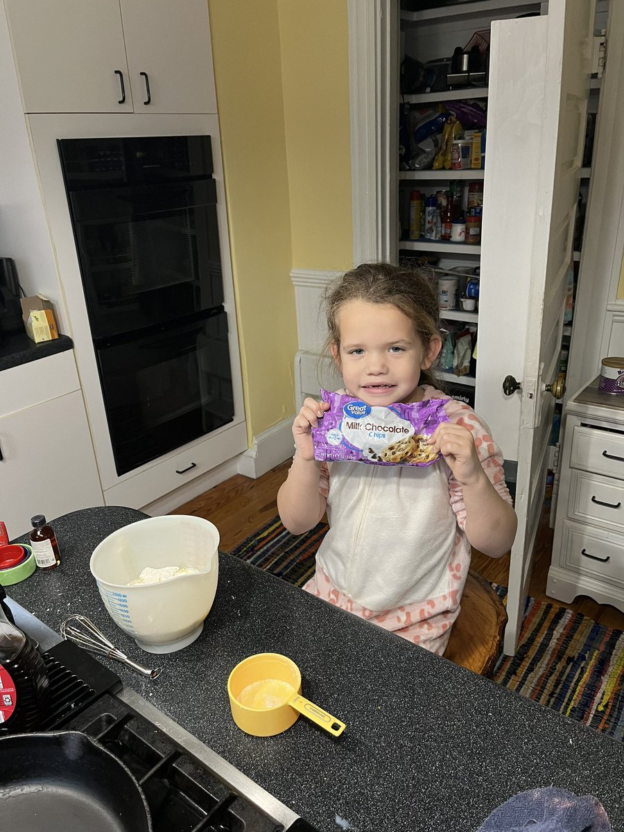 Coach4aday2's tweet photo. Saturday morning #OperationWaffle underway with this 6 year old convincing me to add a secret ingredient https://t.co/onZfMWJIJK