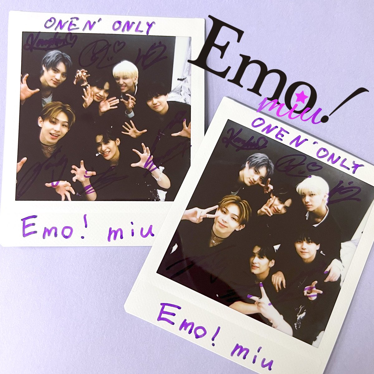 Emo_miu's tweet photo. ＼✨プレゼント✨ ／
ONE N' ONLY インタビュー記念！直筆サイン入りチェキを【2名様】に💜
@onenonly_tokyo #ONENONLY #ワンエン #SWAG #Emomiu

応募方法
①@Emo_miuフォロー
②この投稿と上の投稿をRP
〆切/1月19日

⏬詳細はこちら
🔗https://t.co/zpaRqqGgTr https://t.co/TwIESwJB4w