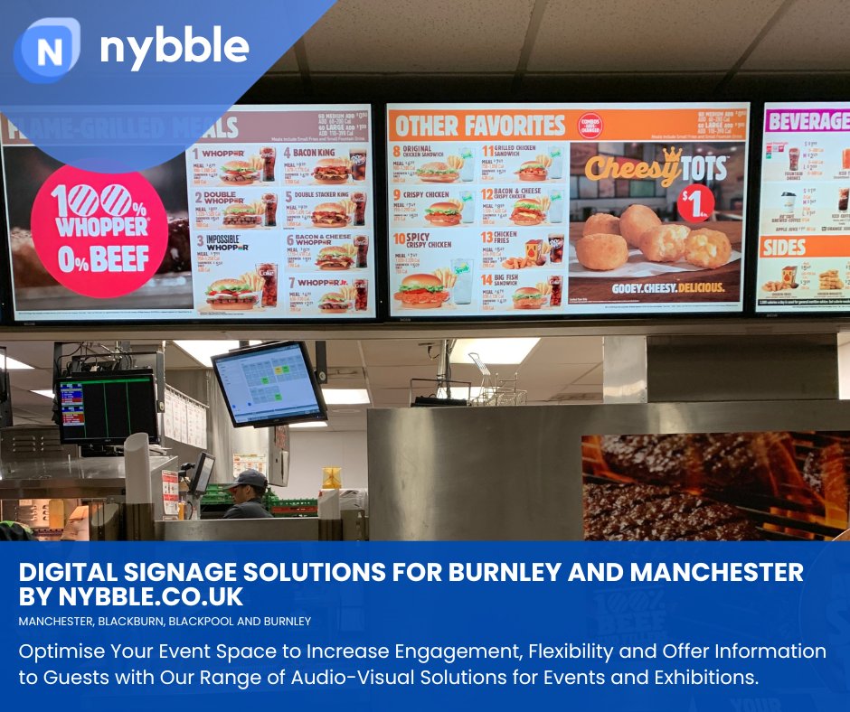Digital Signage Solutions For Burnley and Manchester By Nybble.co.uk

nybble.co.uk/av-solutions/t…

 #digitalsignage #digitalsignagesolutions #interactivetouchscreens #touchscreens #bardroom #boardroomavsoltions #avsolutions #av #auiovisualsolutions #digitaldisplays