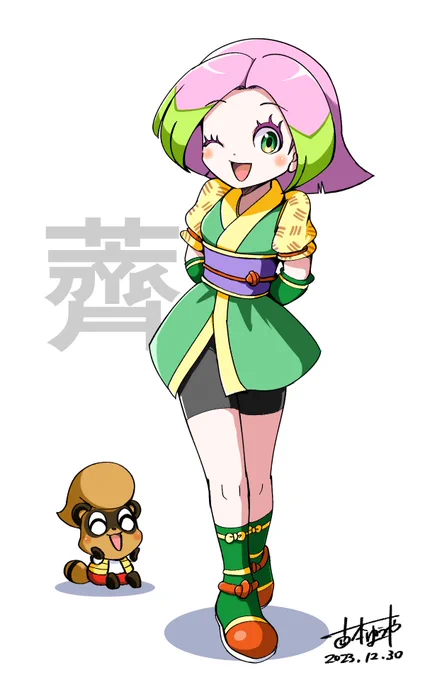 薺(なずな)ちゃんラクガキ バケル憧れの女の子!(※ゲーム内設定) #豆狸のバケル