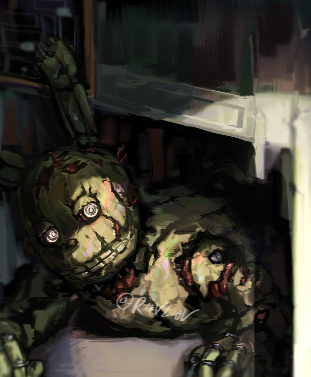 R0VL0V's tweet photo. sorry I've been drawing springtrap a lot #fnaf #springtrap https://t.co/C1wKXiikKV