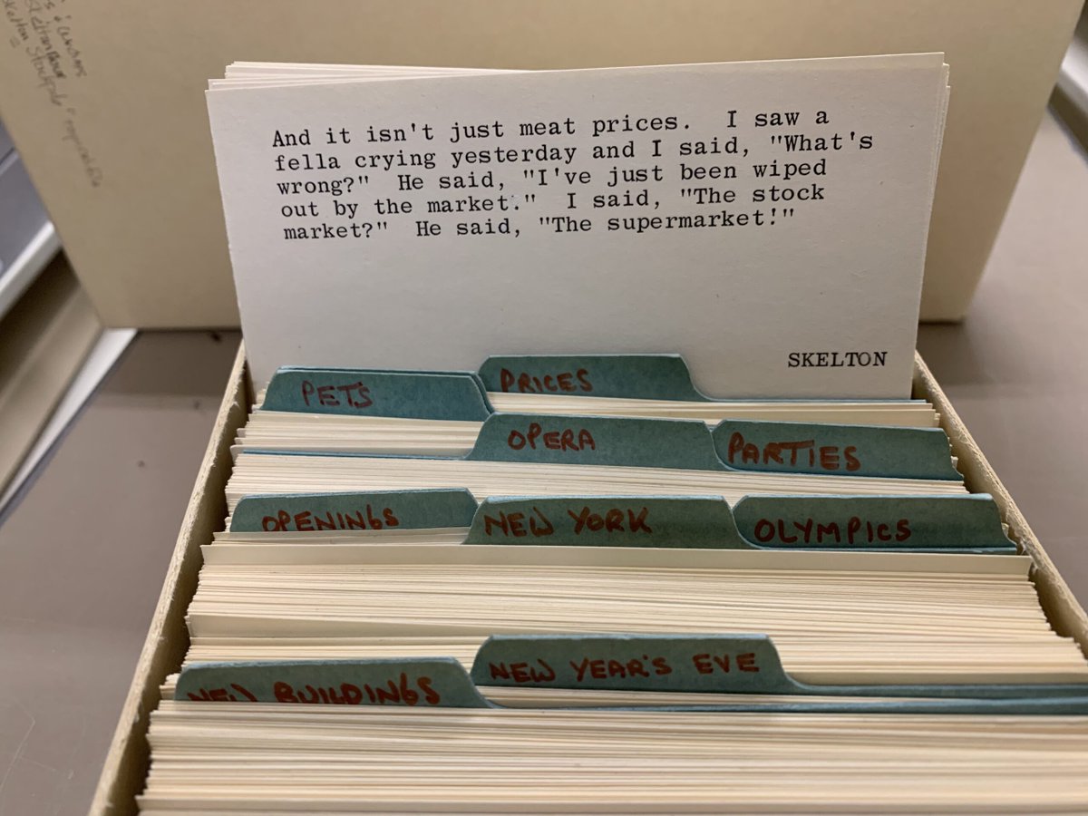 Need a laugh? Check out the Robert Orben Papers in the Library's Manuscript Division. Orben was a comedy writer, humor consultant & even a speechwriter for President Ford. In 2019, he donated a stockpile of thousands of his jokes typed on index cards. go.loc.gov/O0C150Qmyew