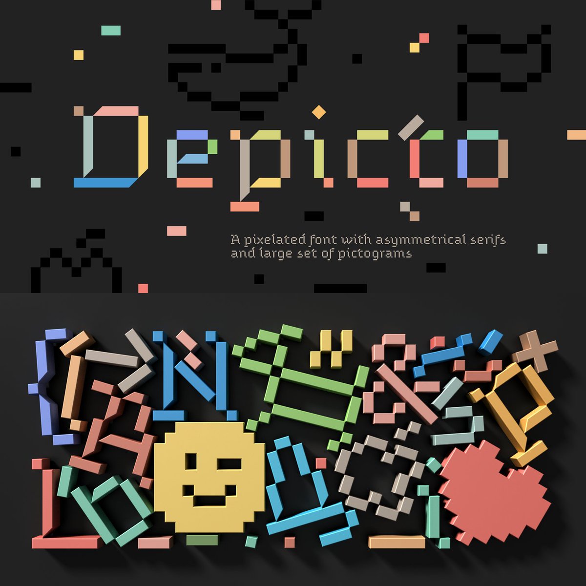Rentafont's tweet photo. New #colorfont Depicto by Michael Rafailyk: https://t.co/KJ5aJWpNzY
Desktop License — from $12
Desktop Rent — from $0 to $2
Web Font Service — from $2.40
3000+ fonts in subscription — from $15/month
#cyrillic #rentafont #font #hebrew #pixelart https://t.co/vjcAsdVHyG