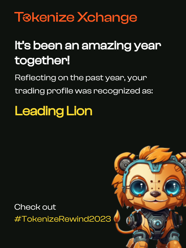 DeniseKwok_SG's tweet photo. "Optimism fuels my crypto journey on tokenize exchange, where positivity meets opportunity. With every trade, I sculpt a future painted in bullish strokes of potential and prosperity."
#TokenizeRewind2023
#Tokenizexchange
#systematictraders
#SMT
@QY_Tokenize
@chat3one https://t.co/lU6P5xCHPU