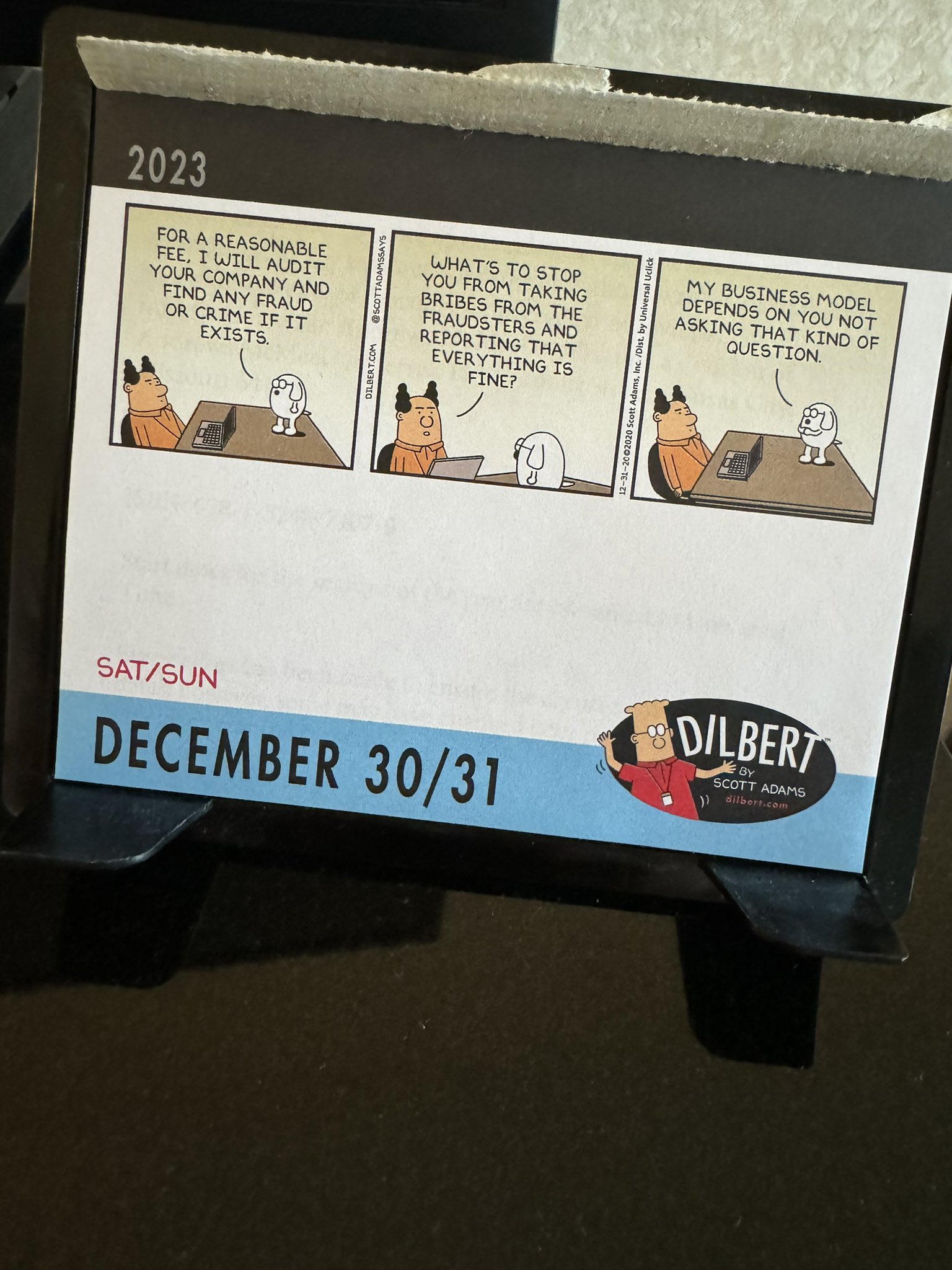 2025 Dilbert Page A Day Calendar myra courtney