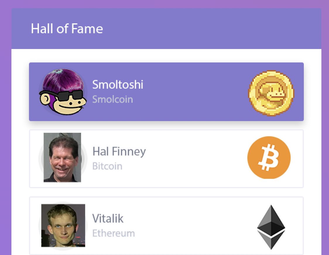 SmoltoshiDev's tweet image. Very happy to have been featured in coindesk's crypto hall of fame so early into my career. There is still much work to be done for $SMOL