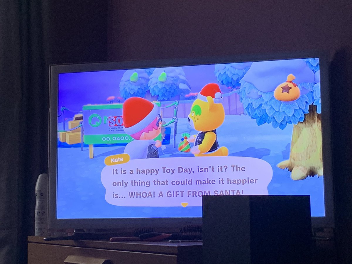 NatalieS157's tweet photo. My Animal Crossing Adventure Part 173! Happy Toy Day! PT 4๐
๐ป๐
๐คโ๐ป๐ง๐ฎ๐
๐ถ๐ฆ๐ฏ๐ธ๐ป๐ฆ๐๐ผ๐ฎ๐น๐ปโโ๏ธ๐ท๐
#GamerSession #GamePlay #GamerGirl #Nerd #NintendoSwitch #AnimalCrossing #MistyCove #ToyDay #Jiggles #MerryChristmasEve #PlayingSanta #Gifts #Toys #Grizzly #Nate #Friends #Winter https://t.co/Zi2zekQaxS