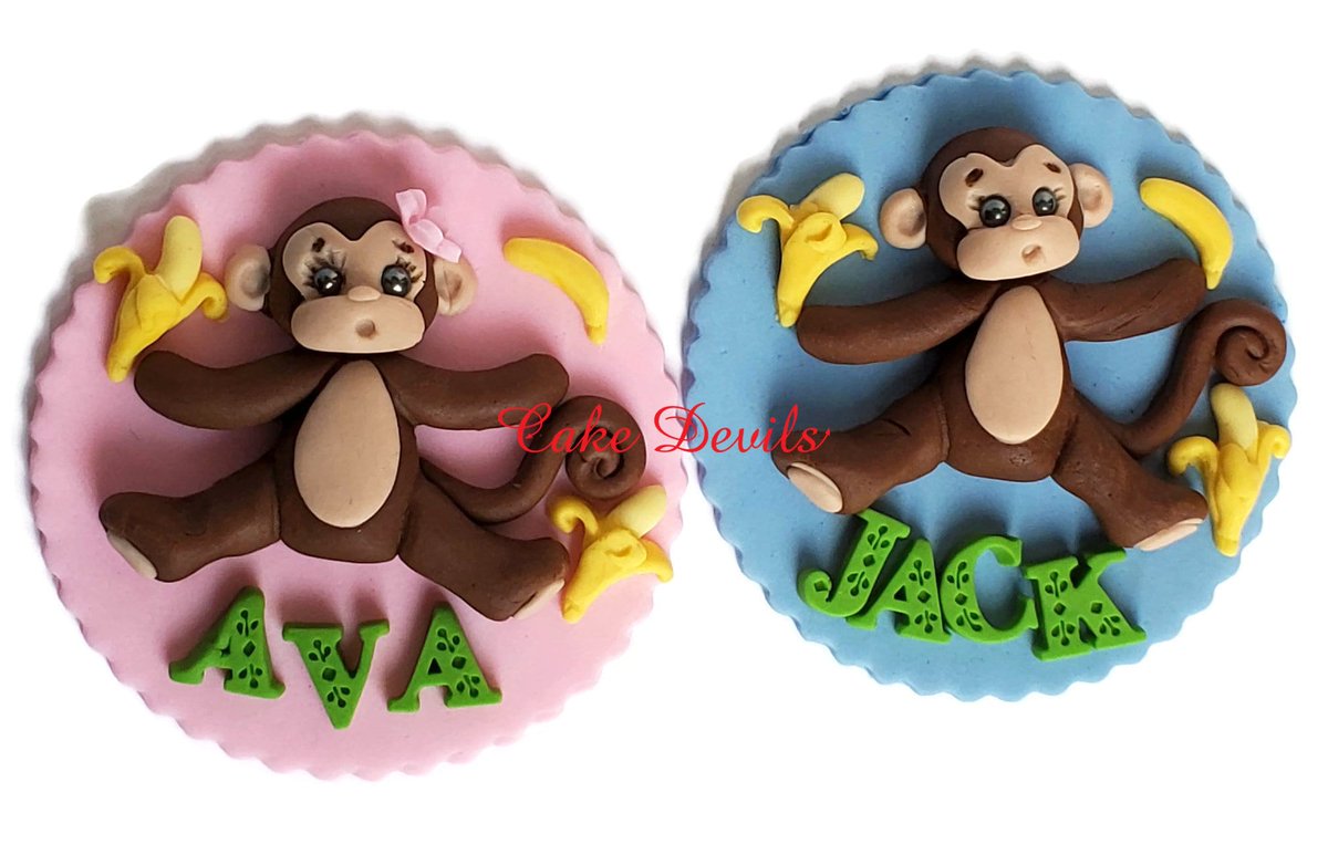 CakeDevils's tweet photo. Fondant Monkey Cake Toppers, Monkey with Bananas Cake Decorations for birthday Cake, baby shower cake, Handmade Edible Fondant Monkey 
Find it here https://t.co/g9M0dIuR85
^^^Click the link above to learn more!^^^
#EdibleCakeTopper #CakeTopper https://t.co/3iEM0e0HDy