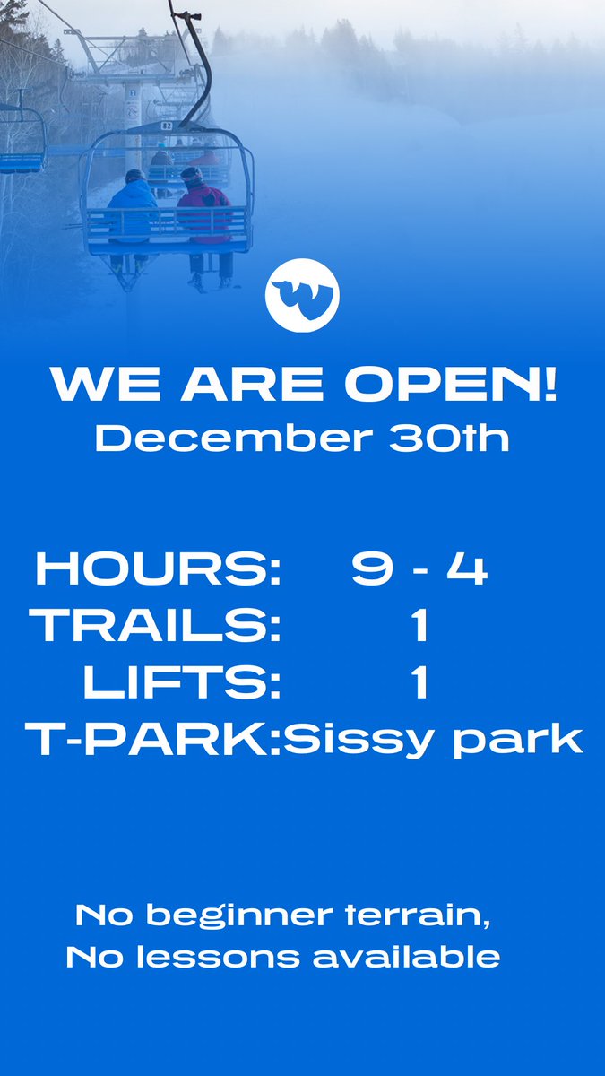 Opening day!! 
See you on the mountain.