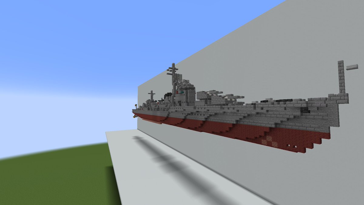 Akaw_TW's tweet photo. 仿秋月級驅逐艦，草草完工...#minecraft https://t.co/rflLzf4gBU