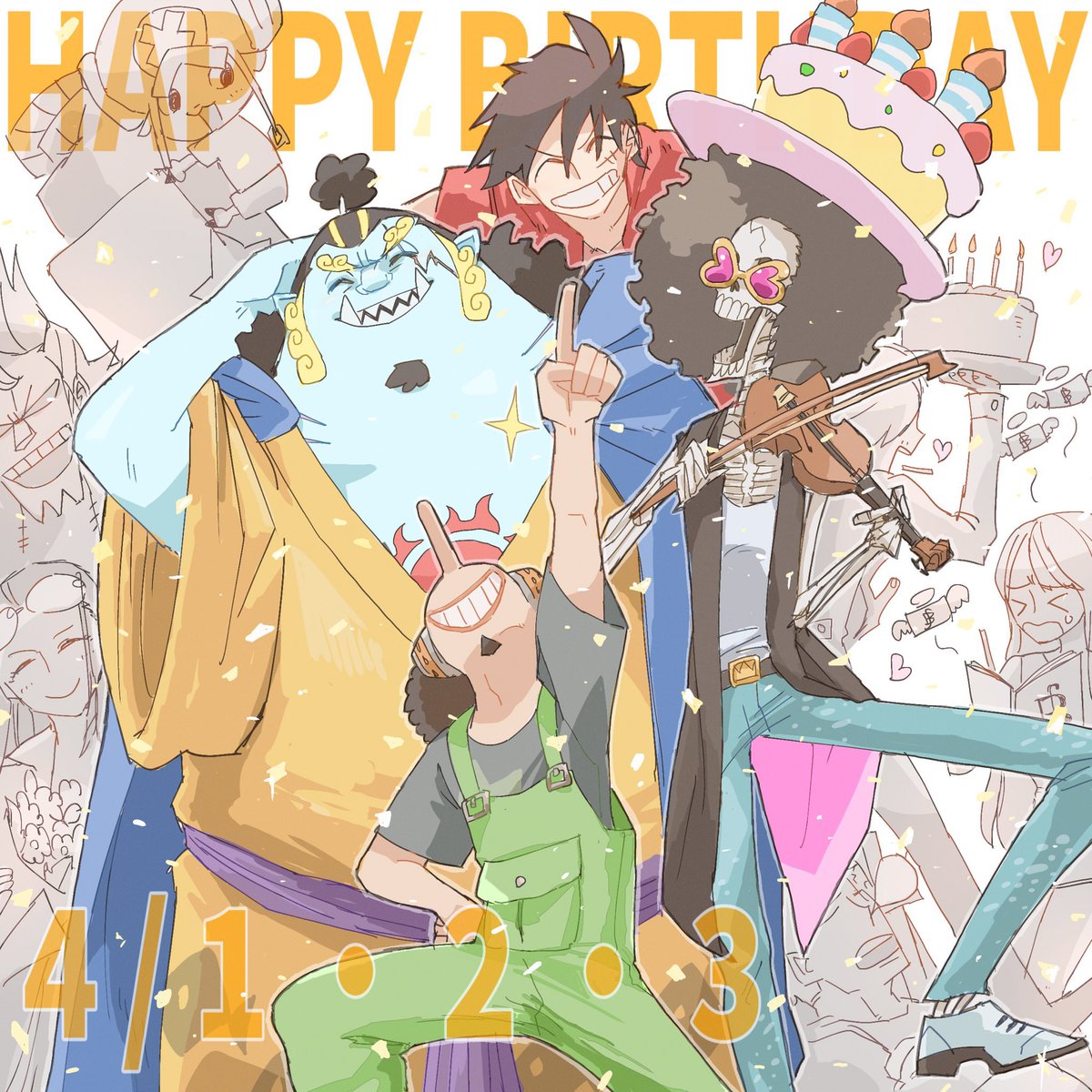 モンキー・D・ルフィ ,ウソップ 「#今年も残りわずかなのでお気に入りの4枚を貼る 」|Mikakoのイラスト