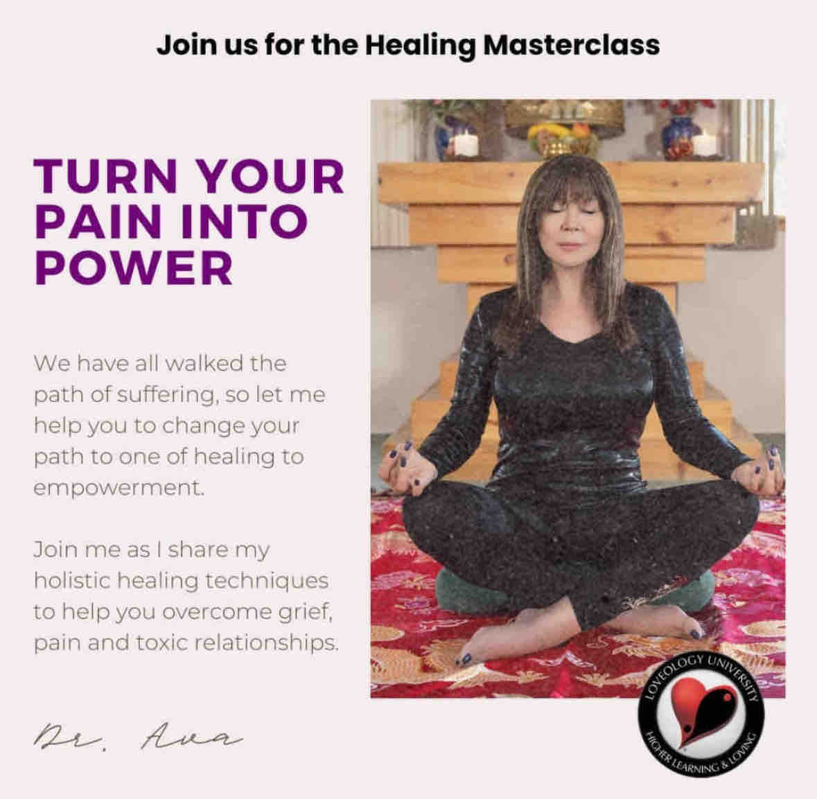 🌟FREE Healing Masterclass Alert!🌟 Turn pain into POWER with our exclusive webinar! 🌸 Join me on a journey from suffering to empowerment as I share holistic techniques to conquer grief, pain, and toxic relationships. Let’s pave the way to healing! loveuniv.com/healing-webinar ✨