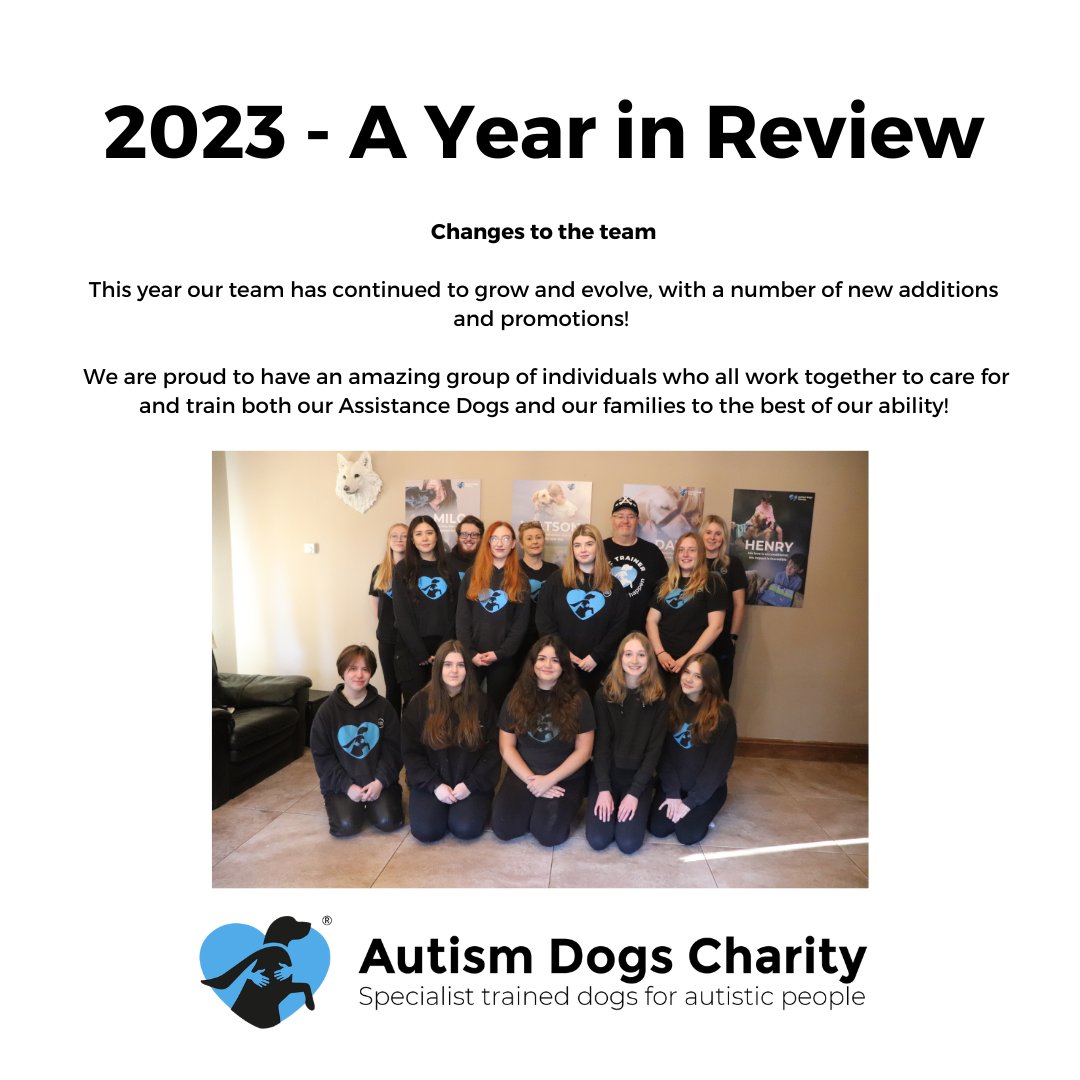 Join us in having a look back through what 2023 meant for Autism Dogs Charity!

We'd like to thank you for all of your support this year, and thought we would share some of this year's highlights! ❤🐾

#autism #asd #assistancedog #autismassistancedog #charity #dogswithjobs #2023