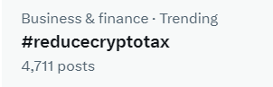 RYadav8177's tweet photo. #reducecryptotax is trending in India 🇮🇳

We have to do all this because of the betrayal of the Indian Crypto Exchanges because till date they have not taken any such step regarding Crypto tax. https://t.co/pdT1JxakNd