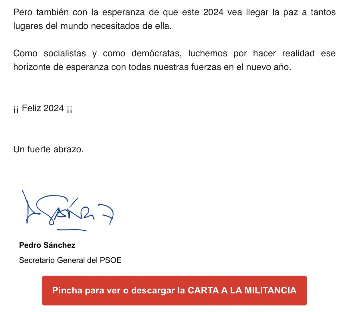 Lisa_Trebol's tweet photo. 😊 La carta de Pedro Sánchez, recibida por email.

Ya le he contestado, le he dado las gracias por tanto y le he mandado un abrazo 🤗 https://t.co/l5zeTr94a6