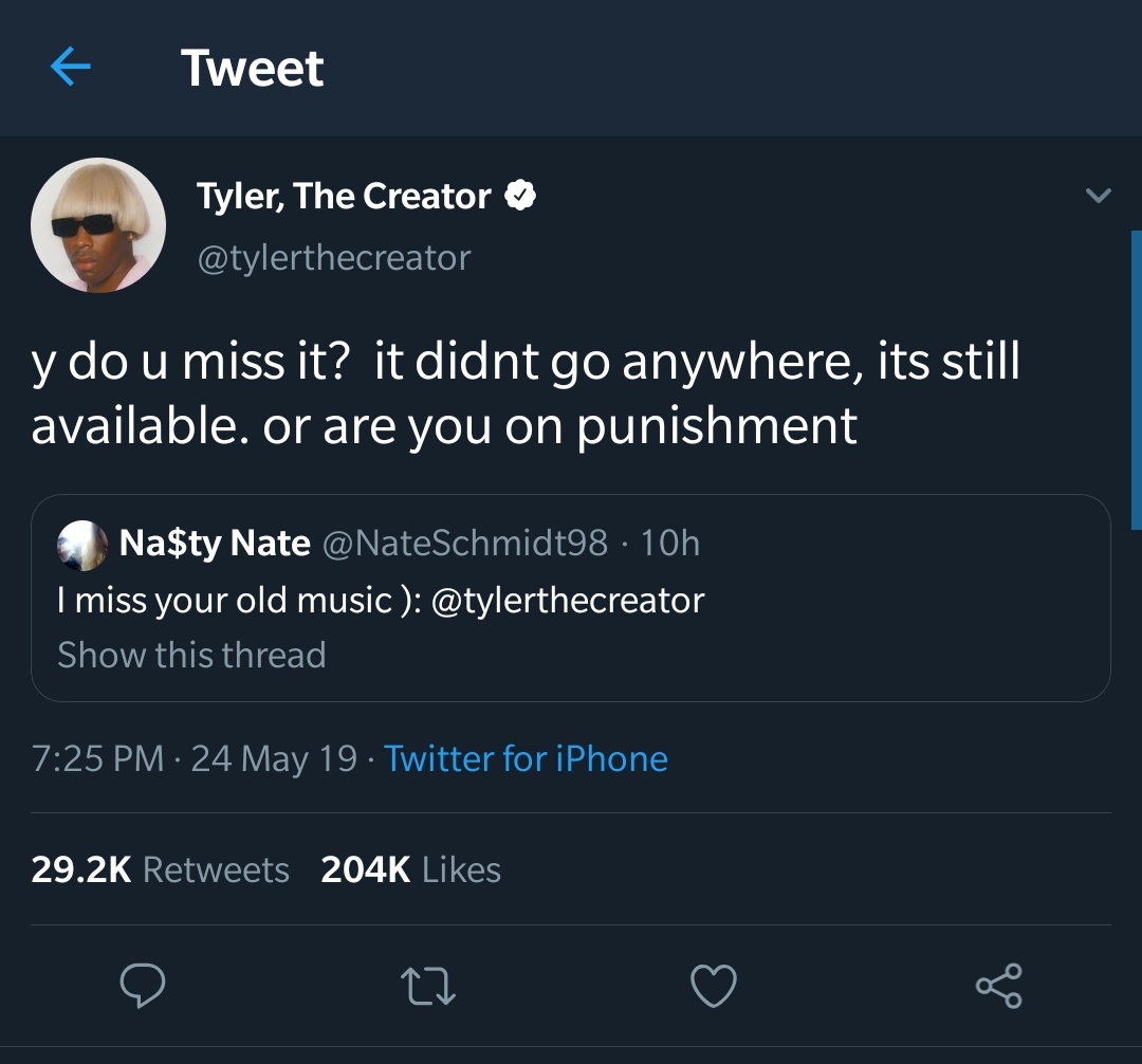 honeydewgrl's tweet photo. every time people say they hate modern art and want to bring back the renaissance I think of this tyler the creator tweet https://t.co/udzchVp9dI