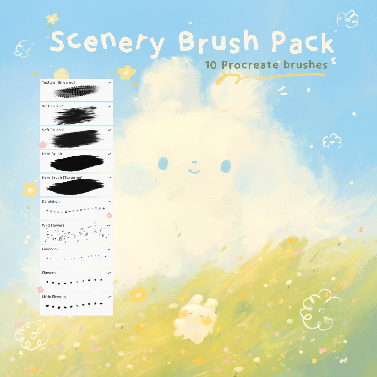 happyyu_'s tweet image. * ੈ✩ free scenery brush pack 🖍️⭐️‧₊˚