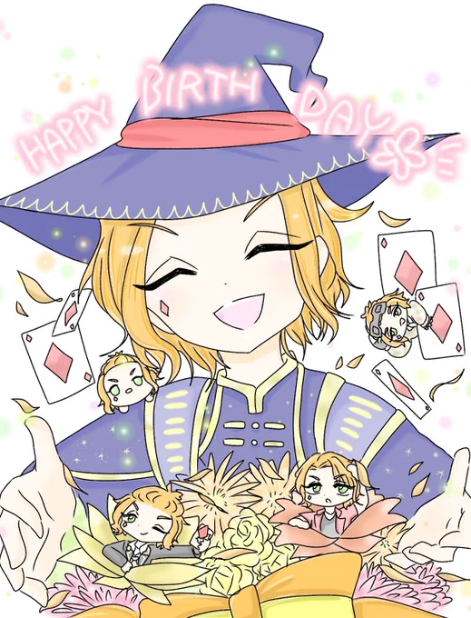 ふわっちの配信見ながら私も絵をまとめてましたお気に入りツイステ編!頑張って描いたカリム君、けーくんバースデーと、可愛く描けた気がするひょっこりカリム君と色合いがお気に入りのラビフェスデュース君#今年も残りわずかなのでお気に入りの4枚を貼る 