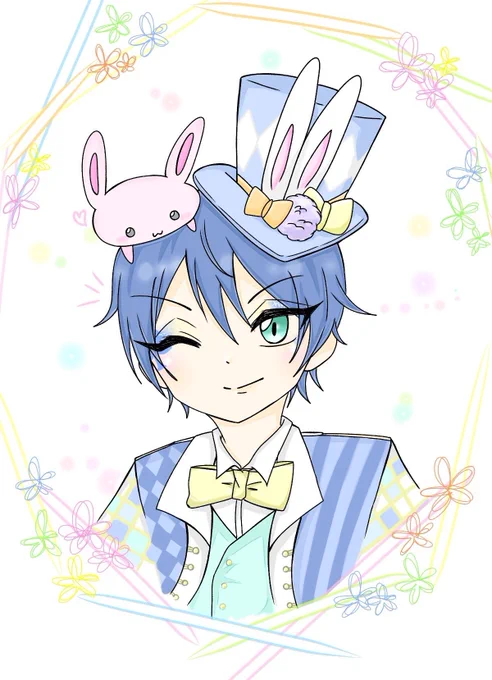 ふわっちの配信見ながら私も絵をまとめてましたお気に入りツイステ編!頑張って描いたカリム君、けーくんバースデーと、可愛く描けた気がするひょっこりカリム君と色合いがお気に入りのラビフェスデュース君#今年も残りわずかなのでお気に入りの4枚を貼る 