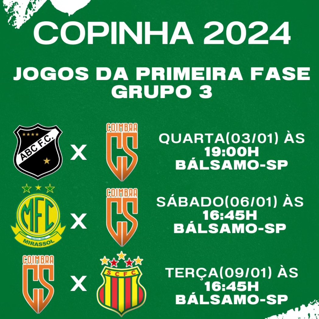 BaseMineira's tweet photo. COPINHA 2024🏆⚽!!!

O ano começa nesta Segunda, e a temporada dos times mineiros terá início na Terça(02/01) na Copa São Paulo de Futebol Júnior 2024, durante a competição vamos compartilhar os jogos dos representantes mineiros na Copinha 2024.
Segue o 🧶 https://t.co/5Y8FPXauHL