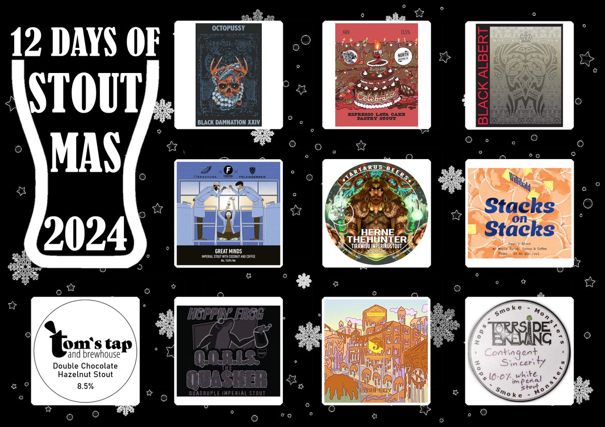 DystopianBar's tweet photo. And the 10th day fills the board!
Give a warm welcome to the returning champion, @hoppinfrog Q.O.R.I.S. The Quasher! 15.7% Quadruple Oatmeal Russian Imperial Stout.
#stoutfest #beerfest #imperialstout #craftbeer #kegbeer https://t.co/Dg6Uwvw3sD