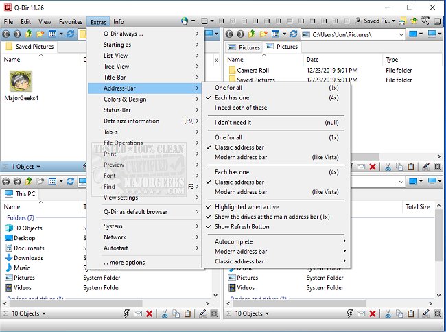 majorgeeks's tweet photo. Updated - Q-Dir is a #free option to make managing your files and folders easy by allowing you to quickly regulate your #harddisks, #network folders, #USBdrives, #floppydisks, and other storage devices.
https://t.co/PiDXUNoVHg https://t.co/wZt2fzEJ50