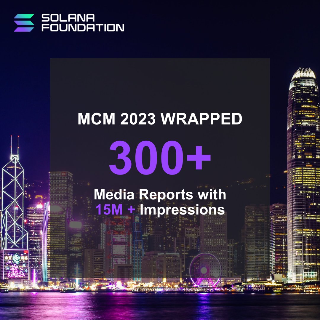 Solana_zh's tweet photo. 2023年對Solana社區是無比重要的一年，2023年5月31日，Solana中文社群發布了第一條推文，Solana MCM的故事逐步展開... 🧵

2023年4月起我們與行業builders在7個城市相聚，舉辦參與25場線下活動，為500多名開發者提供Solana開發教學💪 

2023即將結束，感謝社區及夥伴們的支持，期待更美好的2024到來🎆 https://t.co/wzPTRQeaGJ