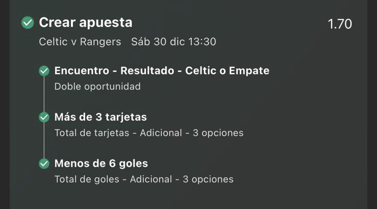 terceraapuestas's tweet photo. Grandísima lectura en el derbi escocés✅ Esperaba mucha agresividad y la hubo porque se enseñaron 10 🟨 y 1 expulsión.

Muy contento de acabar el año así👏🏼 
Uniros a mi canal gratuito de TG https://t.co/RNnCUFCaod para ver apuestas muy interesantes. ¡Siempre con responsabilidad! https://t.co/q6MRPTqCre