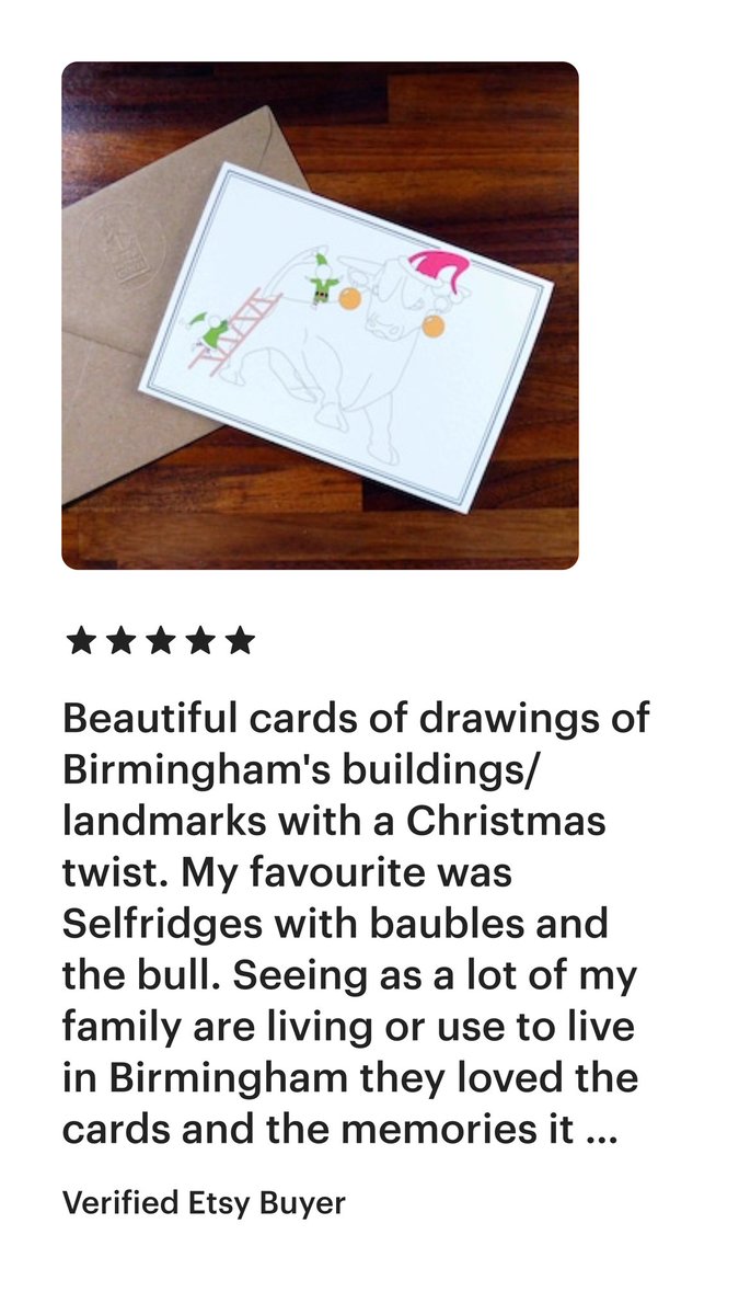 Great to hear the Christmas cards are going to people who love Brum ❤️