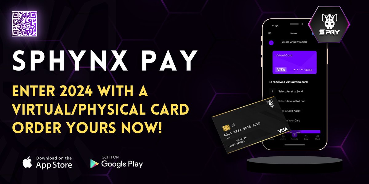 Have the power of crypto-to-fiat in seconds with SPAY's crypto cards for 2024! Make 2024 the year of paying anything with your web3 assets. thesphynx.co/cards #SPAY #SphynxLabs