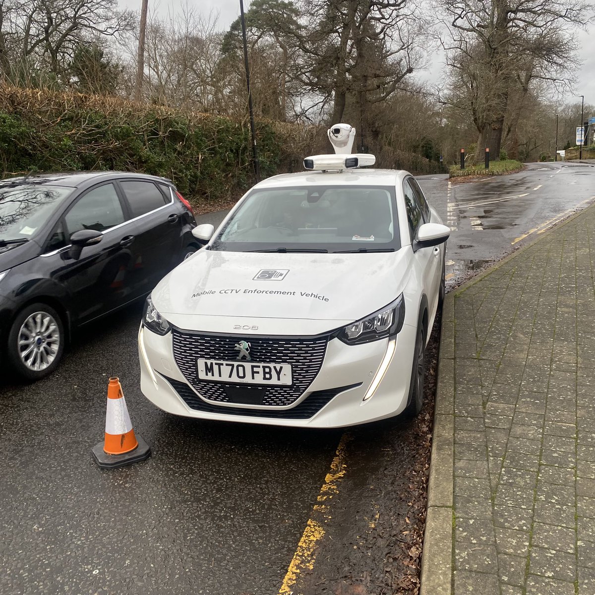 sidelsky's tweet photo. @EnfieldCouncil just wondering if I’m also allowed to park on a double yellow obstructing oncoming traffic if I place cones around my vehicle whilst using my mobile phone? https://t.co/HvZTMKEK0v