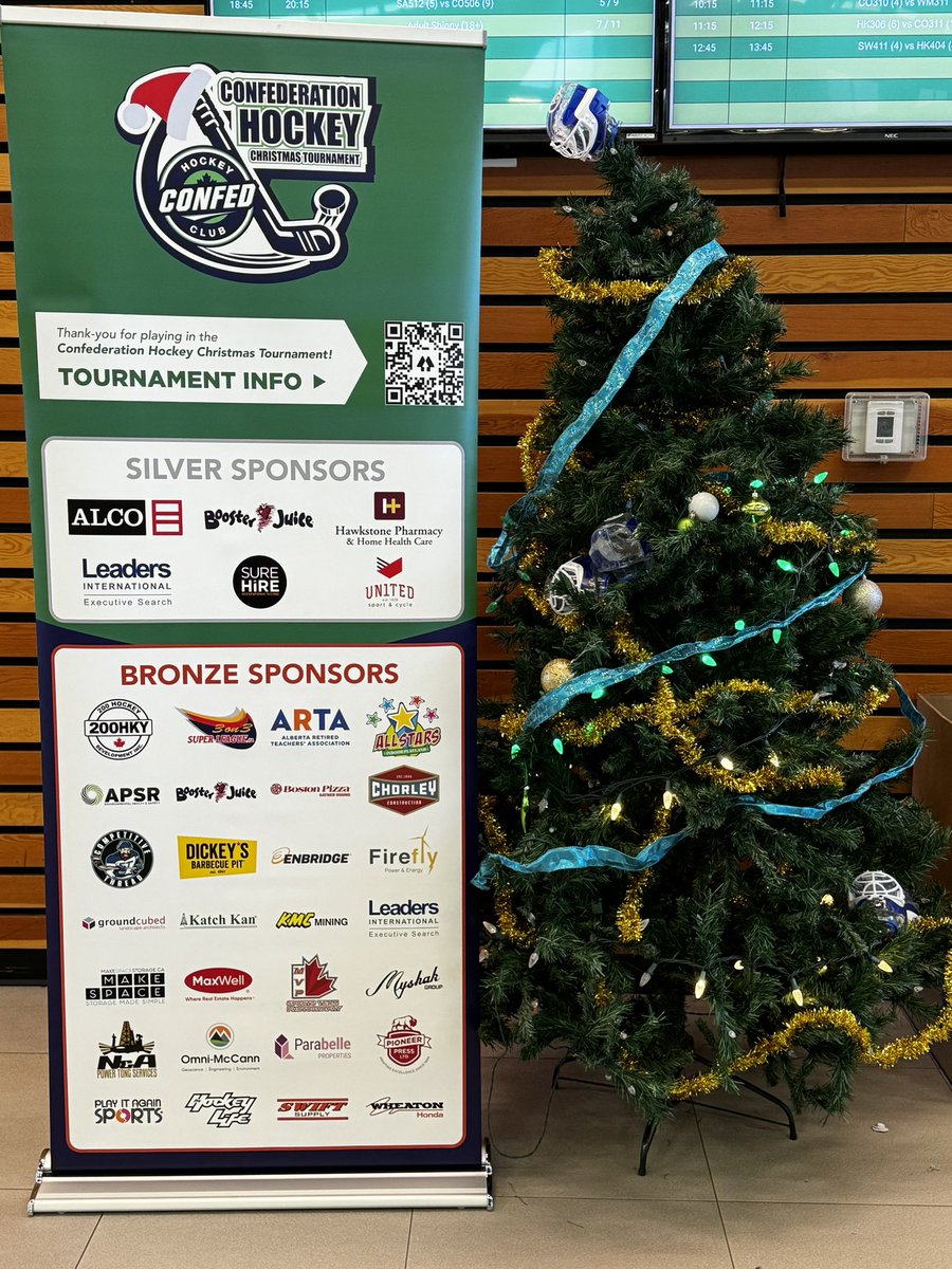 Thank you to all the generous sponsors of the #confedchristmas tournament - it would not be possible without your support. We’re grateful for you!!