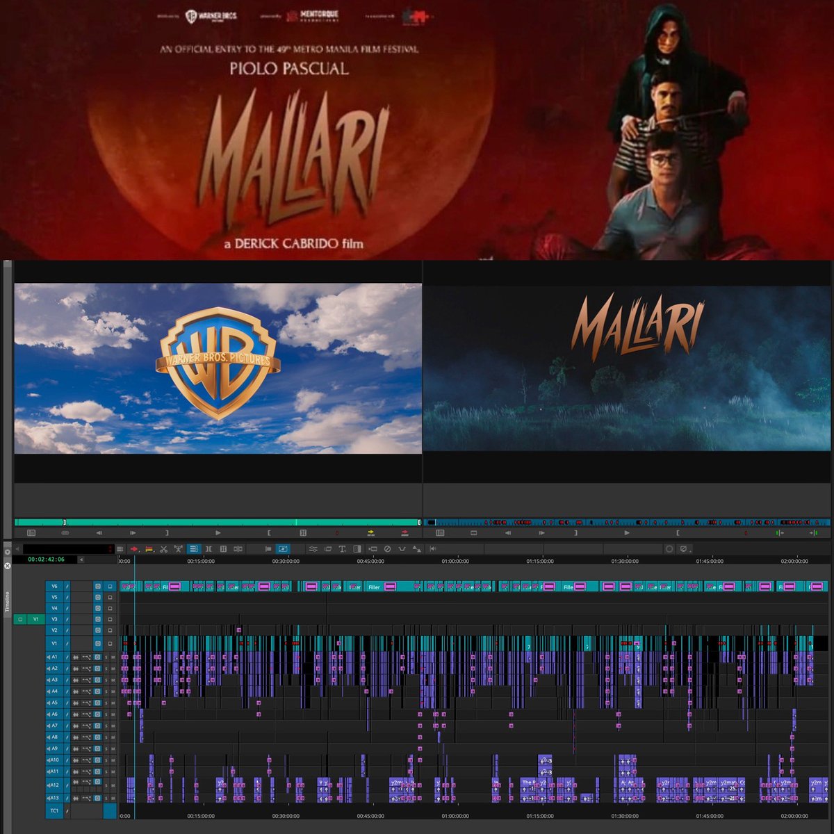 Avid's tweet photo. 🎬 The offline edit timeline for Mallari
📷 https://t.co/zMb99PJUOA
▶️ https://t.co/6fYBnWK7GO
#offlineedit #mallari #editing #videoeditor #mallarithemovie #filmmaking #mediacomposer #avid https://t.co/CY9982y7Kr