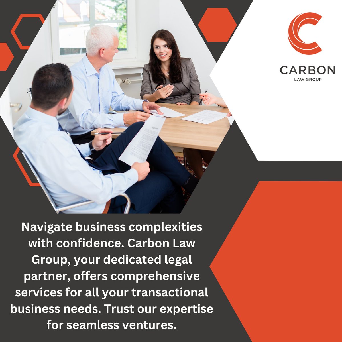 Navigate business complexities with confidence. Carbon Law Group, your dedicated legal partner, offers comprehensive services for all your transactional business needs. Trust our expertise for seamless ventures. 

#TransactionalBusiness #LegalPartnership #CarbonLawGroup