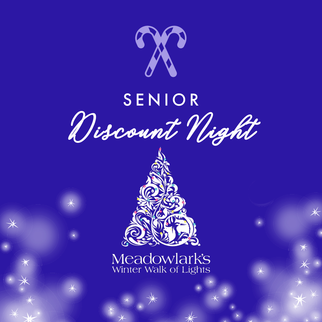 Senior Discount Nights return to Meadowlark's Winter Walk of Lights next week. Jan 1-7, adults ages 55+ can purchase an onsite ticket for themselves at a discounted price of $12 per person. These discount tickets can only be purchased at Meadowlark's Visitor Center .