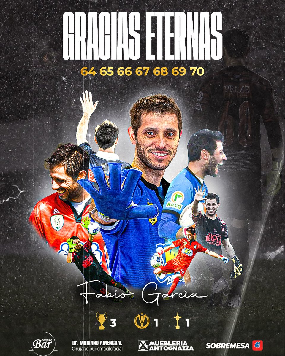 Extraordinario como arquero.
Extraordinario como persona.
Extraordinarios recuerdos quedarán...

🏆 Tricampeón del Interior 2017 2021 2022
🎖️ Supercampeón AUF-OFI 2022
🏆 Campeón Liga Mayor 2019

¡GRACIAS FABIO!