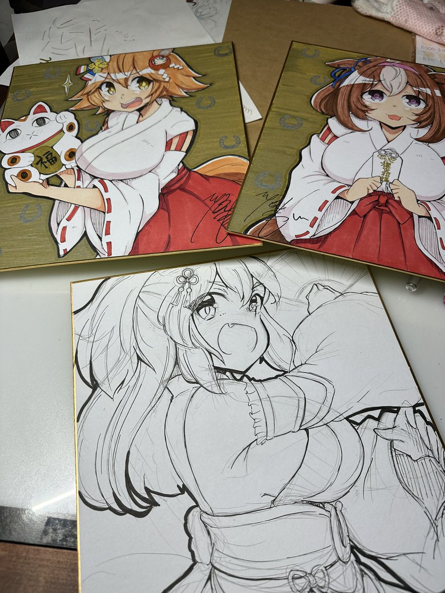 今回のおまかせ色紙はご利益がありますように金色をふんだんに使っております 
