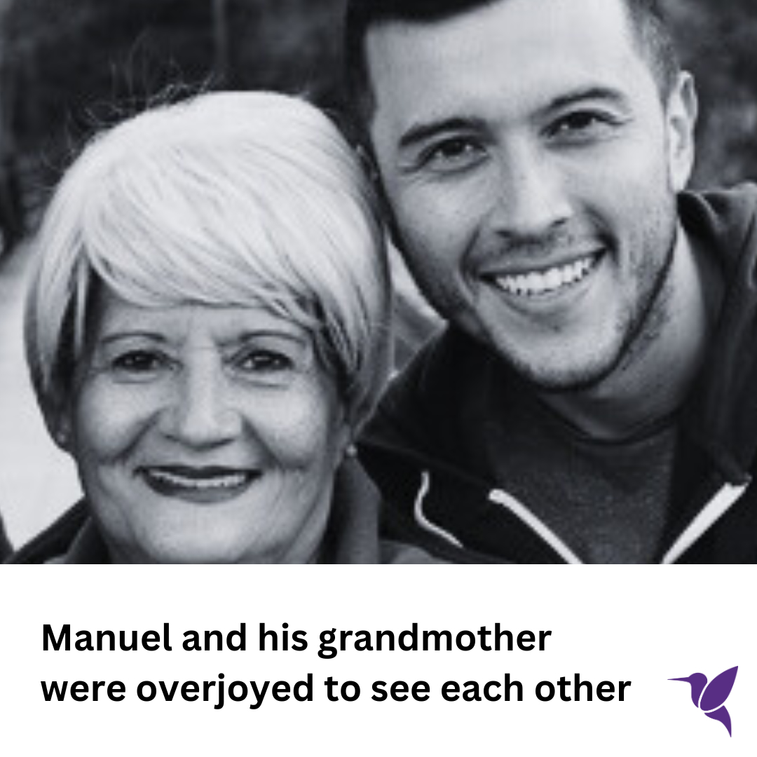 PBonoNetwork's tweet photo. Manuel, a migrant, hadn’t seen his grandmother, who was getting older and had health issues, in many years. With our volunteer's help, he received legal permission to return--twice. Be the ONE to bring more families together: https://t.co/liN3aOnTUp https://t.co/fVFD9k7Yvo